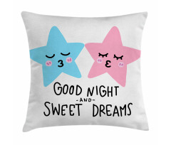 Dreams Stars Kiss Pillow Cover