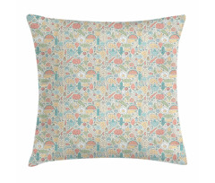 Pastel Organic Food Pillow Cover