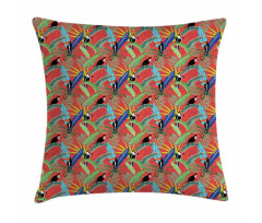 Tropical Birds Rainforest Pillow Cover