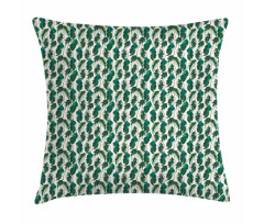 Tropic Forest Leaf Motif Pillow Cover