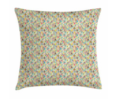 Colorful Triangles Consist Pillow Cover