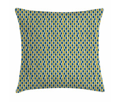 Bicolour Wavy Squares Pillow Cover