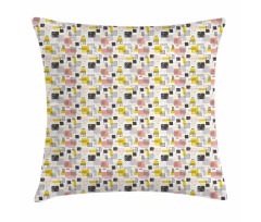 Scrapbook Geometric Squares Pillow Cover