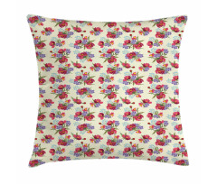 Shabby Garden Blossoms Pillow Cover