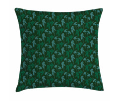 Growth Jungle Leaves Motif Pillow Cover