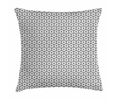 Monotone Circles Polygons Pillow Cover