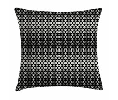 Halftone Hexagons Flowers Pillow Cover