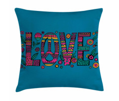 Love Wording in Hip Style Pillow Cover