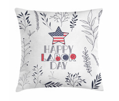 Floral and Leafy Concept Pillow Cover