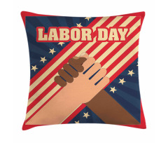 Hands Holding Pillow Cover