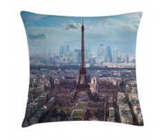View of Eiffel Tower Pillow Cover
