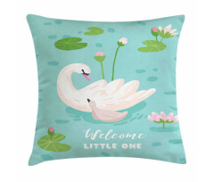 Baby Swan Welcoming Pillow Cover