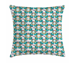 Mystic Aquatic Bird and Sun Pillow Cover