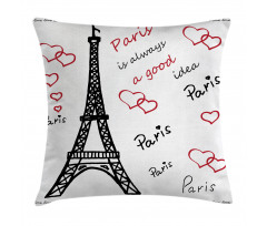 Eiffel Tower Paris Pillow Cover
