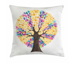 Hand Prints Solidarity Pillow Cover