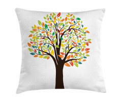 Autumnal Leaves Forest Flora Pillow Cover