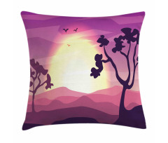 Gradient Landscape Pillow Cover