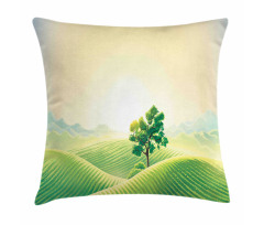 Sunrise on Rural Valley Pillow Cover