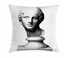 Woman Head Art Pillow Cover