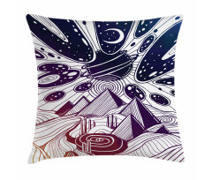 Dream Desert Landscape Pillow Cover