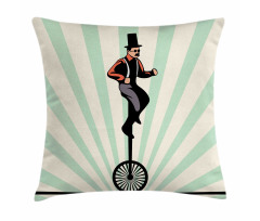 Citrus Man on Monowheel Art Pillow Cover