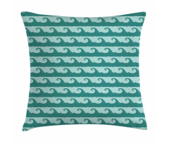 Swirling Ocean Waves Flow Pillow Cover