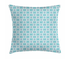 Retro Nested Squares Art Pillow Cover