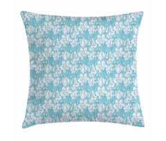 Delicate Flowers and Buds Pillow Cover