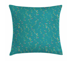 Dreamy Leafy Thin Branches Pillow Cover