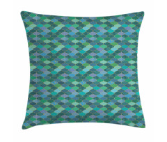 Grunge Art Moroccan Grid Pillow Cover