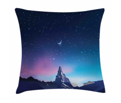 Aurora Borealis Mountain Pillow Cover