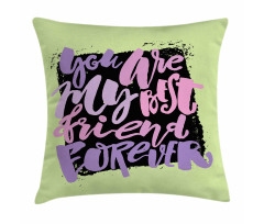 Vivid Words Lettering Pillow Cover