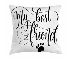 Positive Paws Words Pillow Cover