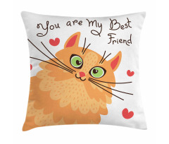 Kitten Motivation Pillow Cover