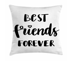 Monochrome Love Forever Pillow Cover