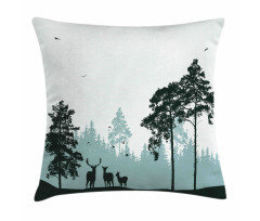 Forest Silhouette Art Pillow Cover