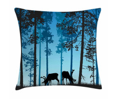 Wild Animal Elk Forest Pillow Cover