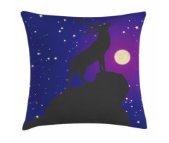 Elk Silhouette Night Pillow Cover