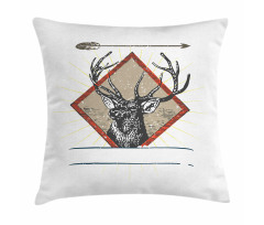 Hipster Wild Antler Pillow Cover