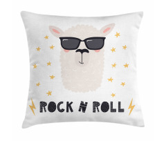 Funny Llama Portrait Pillow Cover