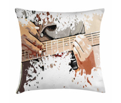 Man Playing Guitar Pillow Cover