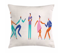 Dancing Men and Women Pillow Cover