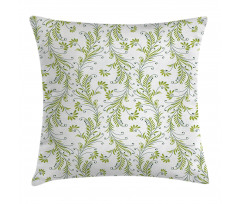 Old Leaf Swirl Floral Pillow Cover