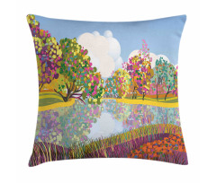 Vibrant Botany River Pillow Cover