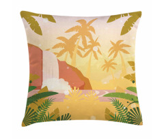 Soft Tropical Paradise Pillow Cover