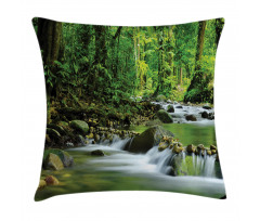 Tropic Mountain Stream Pillow Cover