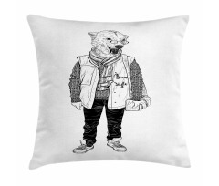 Fashionable Polar Bear Pillow Cover