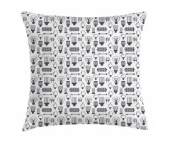 Various Lamp Types Pattern Pillow Cover