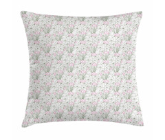 Outline Lotus Flowers Pillow Cover