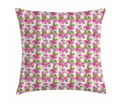 Blooming on Geometric Pillow Cover